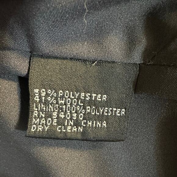 Ann Klein Dark Gray Wool Blend Blazer Suit Jacket Size 12 - Picture 6 of 8